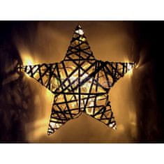 Solex Vianočná dekorácia ratanová hviezda 10LED 1V41