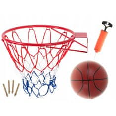 Solex Basketbalová obruč so sieťkou a loptou BASKETBALL RIM 45cm