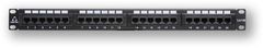 LAN-TEC PP-112 24P/C5E - černá - 19" patch panel 1U, 24 portů C5E