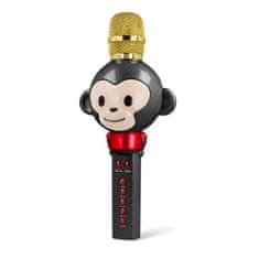 maXlife Mikrofón ručný MAXLIFE Animal MX-100 čierny Karaoke OPICA