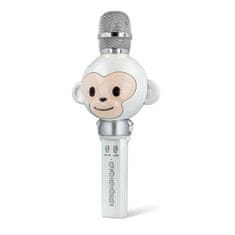 maXlife Mikrofón ručný MAXLIFE Animal MX-100 biely Karaoke OPICA