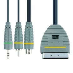 Solex Kábel SCART-1RCA+SVHS+JACK s prepínačom 2m BVL6802