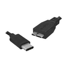 Solex Kábel USB3.0AM USBC-USBB micro vidlica BM 1m