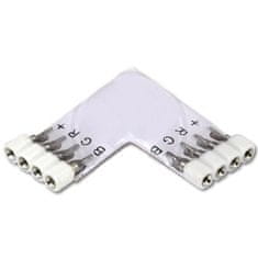 Solex Spojka pre LED pásy 10mm RGB uhlová s konektormi