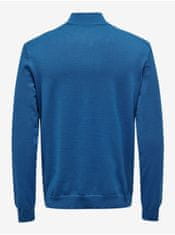 ONLY&SONS Modrý pánsky sveter ONLY & SONS Wyler S
