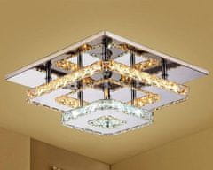 Toolight Krištáľová stropná lampa Plafond LED 24W štvorcová APP409-C APP410-C