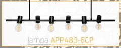 Toolight Kovové stropné svietidlo Industrial APP480-6CP Black
