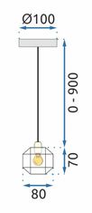 Toolight ELEGANCKA LAMPA SUFITOWA APP210-3CPR KRYSZTAŁ SREBRNA