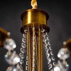 Toolight Krištáľové lustrové svietidlo APP765-6CP Gold0