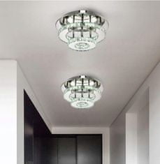 Toolight Krištáľová stropná lampa Plafond LED 20W okrúhla APP412-C