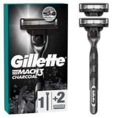 Gillette Mach3 Charcoal Holicí strojek pro muže + 2 ks náhradní hlavice