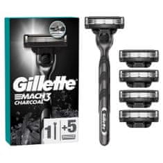Gillette Mach3 Charcoal Holicí strojek pro muže + 5 ks náhradní hlavice