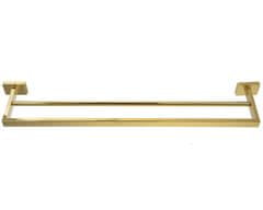 REA , 2-ramenný vešiak do kúpeľne na uteráky ERLO 02, zlatá lesklá, REA-80005