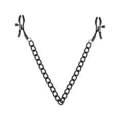 Easytoys Bedroom Fantasies Chain Nipple Clamps (Black), svorky na bradavky