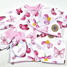 Little Angel Kabátik podšitý Outlast - ružový motýľ/ružová baby 50-56