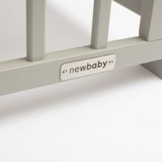 NEW BABY Detská postieľka BASIC so sťahovacou bočnicou šedá