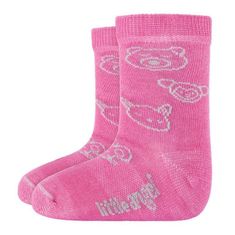 Little Angel Ponožky detské set obrázok Outlast - ružová - ružová 30-34 | 20-22 cm