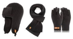 Brødrene 3W1 zimná čiapka rúrka šál zimné rukavice CZ3 + S1 + R1 čierna