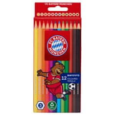 FAN SHOP SLOVAKIA Farebné ceruzky FC Bayern Mníchov. Súprava 12 kusov.