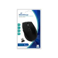 MediaRange wireless, 5-tlačidlová myš, 1600dpi, optická, Highline series, čierna; MROS208