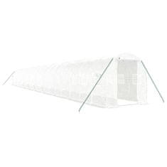 Vidaxl Fóliovník s oceľovým rámom biely 40 m² 20x2x2 m