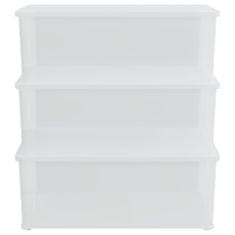 Vidaxl Plastové úložné boxy 3 ks 10 l stohovateľné