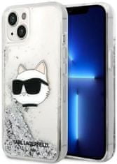 Karl Lagerfeld Kryt iPhone 14 Plus 6,7" silver hardcase Glitter Choupette Head (KLHCP14MLNCHCS)