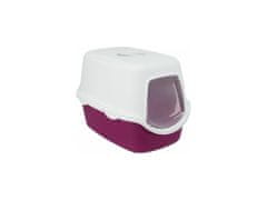Trixie  WC VICO kryté s dvierkami, bez filtra 56 x 40 x 40 cm, vínová/biela