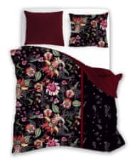 FARO Textil Bavlnené obliečky Elegant 022 160x200 červeno-čierne