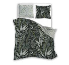FARO Textil Bavlnené obliečky Elegant 027 160x200 čierno-zelené