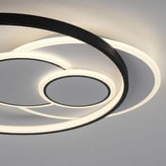 PAUL NEUHAUS PAUL NEUHAUS LED stropné svietidlo kruhové čierna/biela, prepínateľné teplo biele svetlo 3000K PN 6392-16