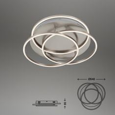 BRILONER BRILONER LED stropné svietidlo, priemer. 52,5 cm, 56 W, matný nikel BRI 3248-012