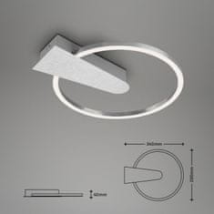 BRILONER BRILONER LED stropné svietidlo, priemer. 29,5 cm, 12 W, hliník-chróm BRI 3542-018