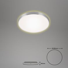 BRILONER BRILONER LED stropné svietidlo, priemer. 28,5 cm, 12 W, hliník-biele BRI 3443-119