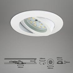 BRILONER BRILONER 3ks sada LED vstavané svietidlo, priemer. 8,2 cm, 4,8 W, biele BRI 7209-036