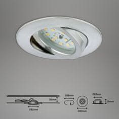 BRILONER BRILONER 3ks sada LED vstavané svietidlo, priemer. 8,2 cm, 6,5 W, hliník BRI 7296-039