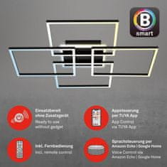 BRILONER BRILONER CCT LED stropné svietidlo, 72,4 cm, 50 W, 5500 lm, čierna BRILO 3515-015