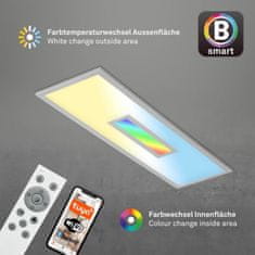 BRILONER BRILONER CCT svietidlo LED panel, RGB centrálne svetlo, 100 cm, 28 W, 3000 lm, strieborná BRILO 7398-014