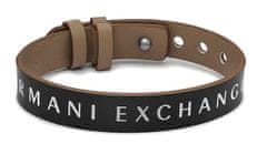 Armani Exchange Štýlový pánsky kožený náramok AXG0108040