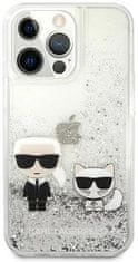 Karl Lagerfeld Kryt KLHCP13XGKCS Iphone 13 Pro Max 6,7" silver hardcase Liquid Glitter Karl&Choupette (KLHCP13XGKCS)