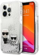 Karl Lagerfeld Kryt KLHCP13XGKCS Iphone 13 Pro Max 6,7" silver hardcase Liquid Glitter Karl&Choupette (KLHCP13XGKCS)