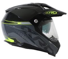 XRC Prilba na moto dark grey/black/fluo vel´. XL