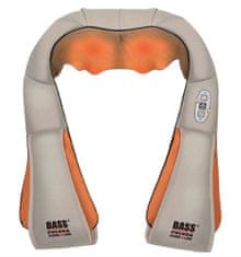 Bass Shiatsu masážny prístroj na krk, šiju a chrbát, biely BP-BH12821