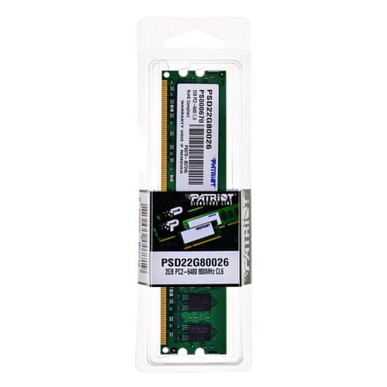 shumee Patriot Memory Signature PSD22G80026 (DDR2 DIMM; 1x2GB; 800MHz; CL6)
