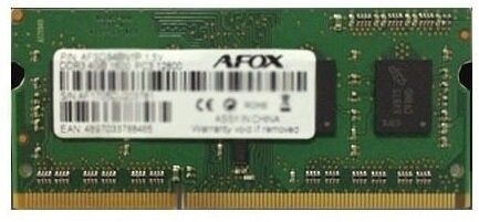 shumee AFOX SO-DIMM DDR3 8G 1600MHZ LV 1,35V AFSD38BK1L