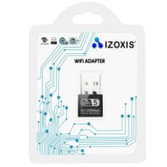 Izoxis 19181 Adaptér WIFI na USB 1200Mbps čierny 16172