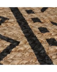 Flair Kusový koberec Printed Jute Luis Natural/Black 80x150