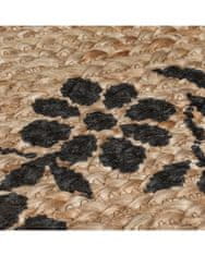 Flair Kusový koberec Printed Jute Maisie Natural/Black 80x150
