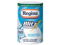 Papierový uterák BLITZ nezanecháva peľ a šmuhy Regina 1 rolka, certifikát PZH 4 paczki