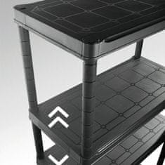 KETER Plastový regál Tribac, 5 políc, 180x90x45 cm, čierna farba